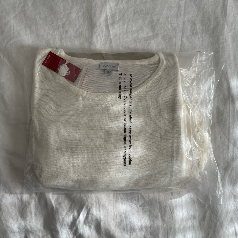 Avenue Cream Crew Neck Sweater - Picture 5 of 5